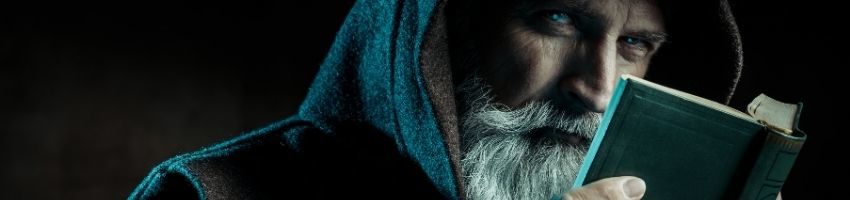 A Benedictine Monk reading the bible.