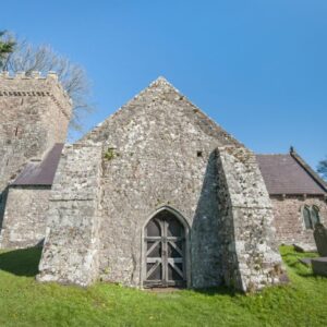 A medieval church in disrepair.