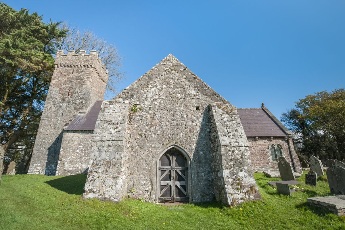 A medieval church in disrepair.