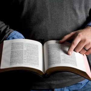 Pointing to text in the bible for instructions.