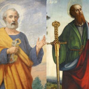 Side by side photos of Saint Peter and Saint Paul.