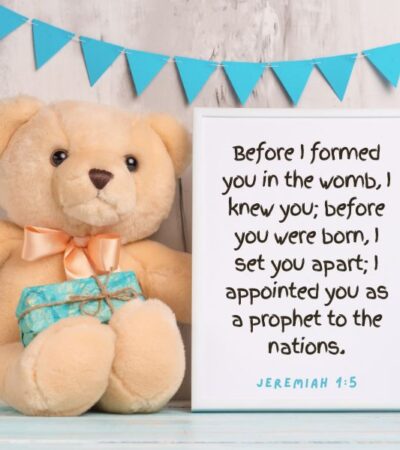 A bible verse fit for baby showers.