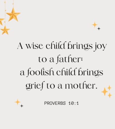 A nursery Bible verse about child and children.