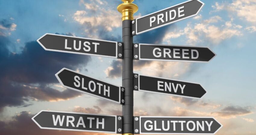 The 7 deadly sins according to the bible.