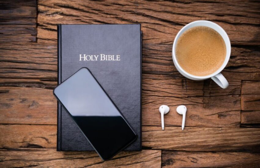  A person who is going to have a coffee while searching for the best catholic apps to read the bible anywhere. 