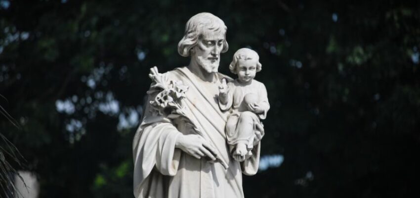 According to the scriptures, Saint Joseph is the earthly father of Jesus. He was a carpenter who hailed from Bethlehem before he married Mary, the Mother of Jesus, and settled in Nazareth.