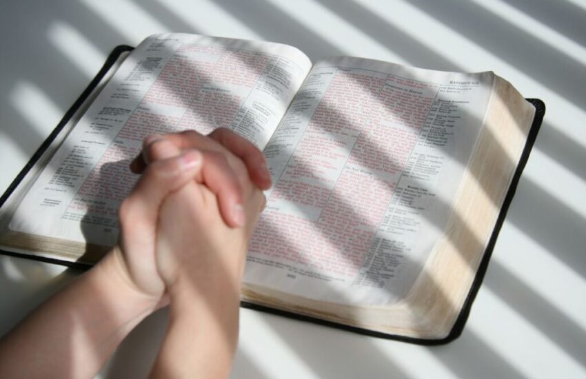 catholic prayers protection (2) The person prays to God for protection from evil.
