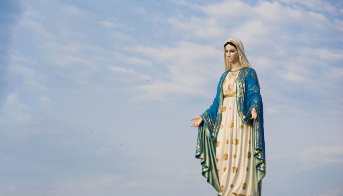 The statue of blessed virgin Mary.