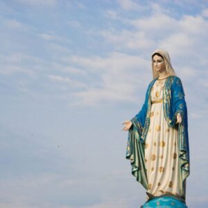 The statue of blessed virgin Mary.