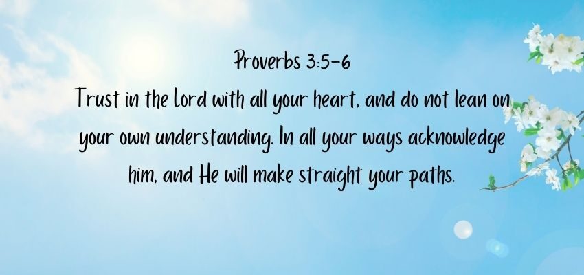A bible verse from Proverbs.