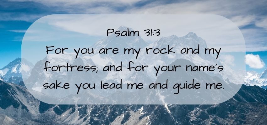 A bible verse from Psalm.