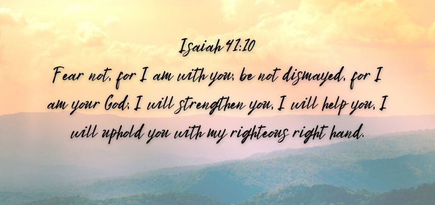 A bible verse from Isaiah.