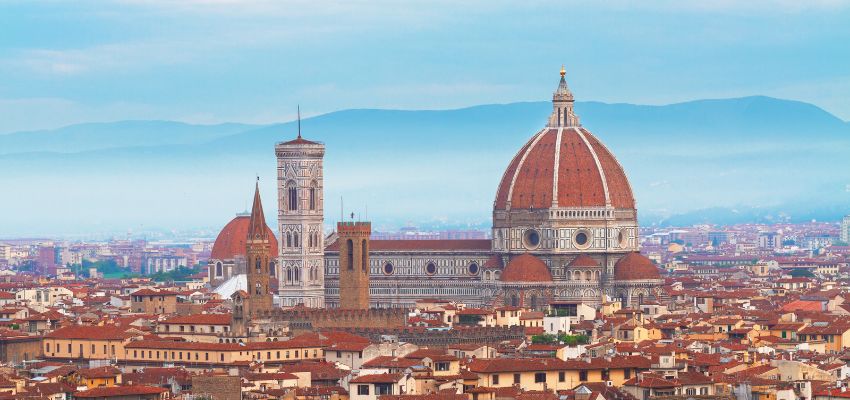 The Cathedral of Santa Maria del Fiore in Florence, Italy, stands out as one of the country's most iconic structures. It’s renowned for its grandeur and intricate design.