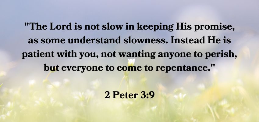 It reminds us of God's patience, wanting none to perish but all to repent, indicating His desire for our transformation.
