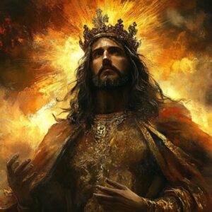 Jesus the king in great glory