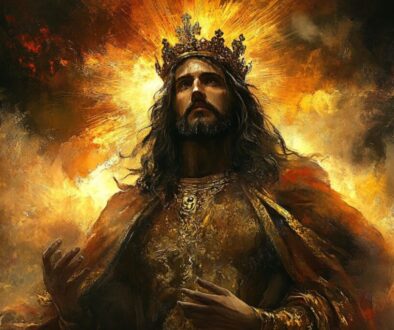 Jesus the king in great glory