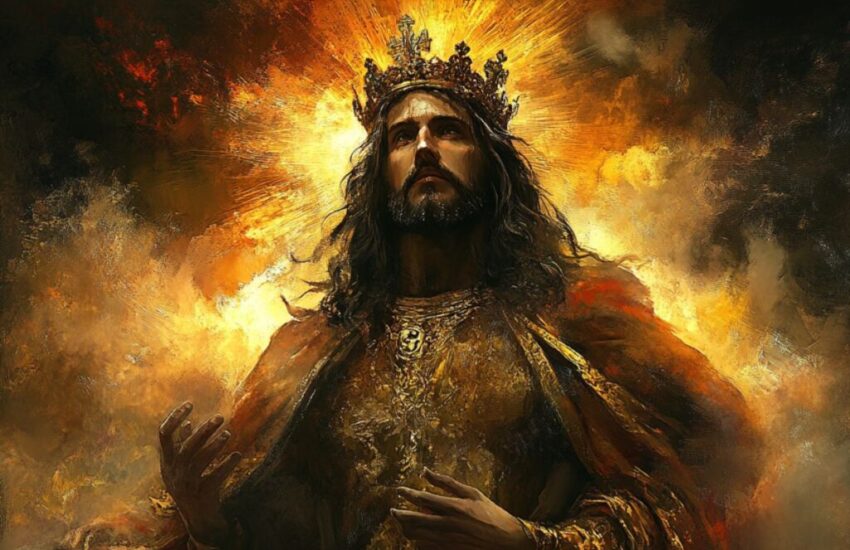 Jesus the king in great glory