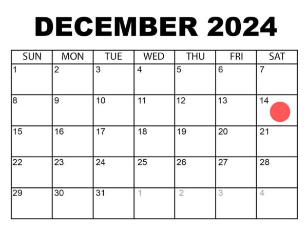 Lay Meeting Calendar December 2024