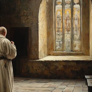 The Cistercian monk leads a monastic life.