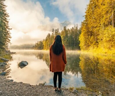 The woman feels sad and alone.