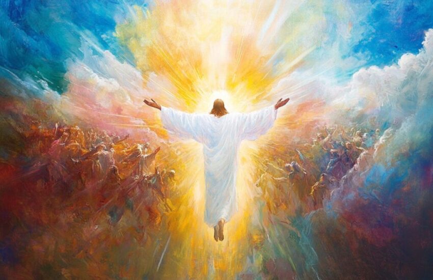 Trinity Sunday esus Christ ascends to the Father in heaven.