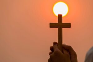 The Christian woman chooses to embrace faith over fear.