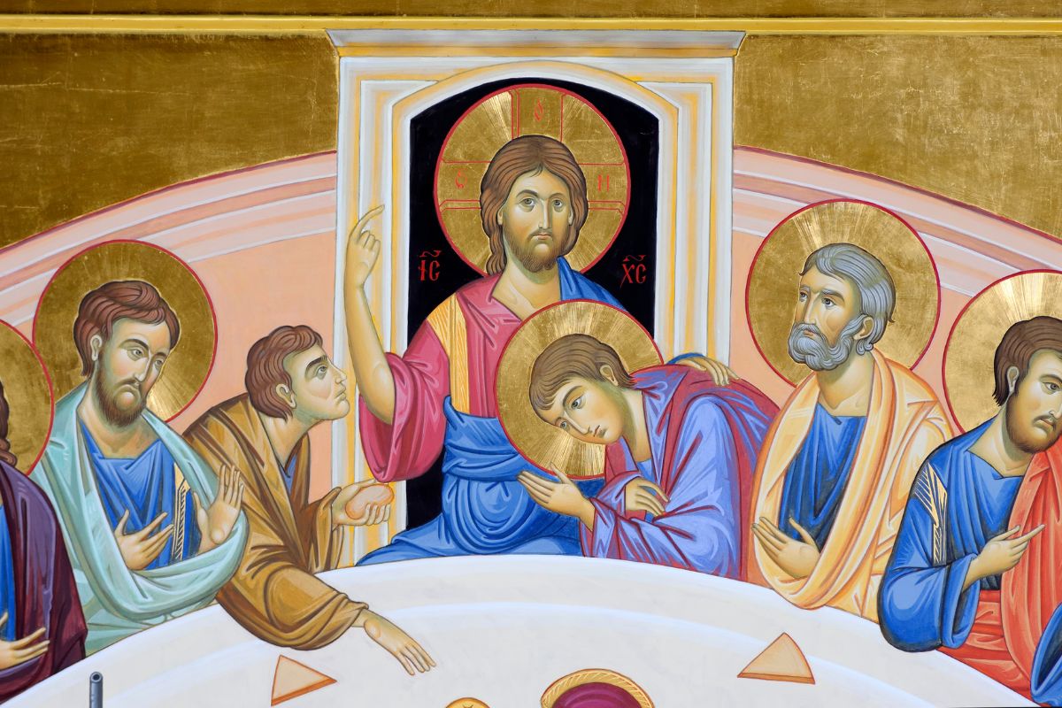 The last supper of Jesus Christ.